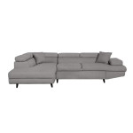 paris prix Canapé d'Angle Gauche Convertible "Tean" 271cm Gris Clair & Noir