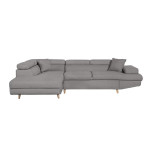 paris prix Canapé d'Angle Gauche Convertible "Tean" 271cm Gris Clair