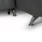 Paris Prix Canapé D'Angle Gauche Convertible Tissu "Noma" 271cm Gris Foncé