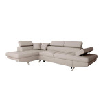 Paris Prix Canapé D'Angle Gauche Convertible "Tyma" 271cm Beige