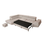 Paris Prix Canapé D'Angle Gauche Convertible "Tyma" 271cm Beige