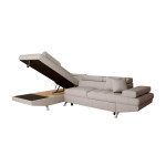 Paris Prix Canapé D'Angle Gauche Convertible "Tyma" 271cm Beige