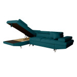 Paris Prix Canapé D'Angle Gauche Convertible "Tyma" 271cm Bleu Canard