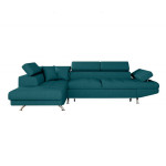 paris prix Canapé d'Angle Gauche Convertible "Tyma" 271cm Bleu Canard