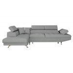 paris prix Canapé d'Angle Gauche Convertible "Tyma" 271cm Gris Clair