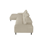 Paris Prix Canapé D'Angle Gauche Cuir "Riley" 316cm Taupe