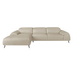 paris prix Canapé d'Angle Gauche Cuir "Riley" 316cm Taupe