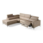 Paris Prix Canapé D'Angle Gauche En Cuir "Relax" 295cm Beige