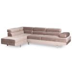 Paris Prix Canapé D'Angle Gauche "Têtière" 260cm Taupe