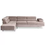 paris prix Canapé d'Angle Gauche "Têtière" 260cm Taupe