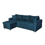 Paris Prix Canapé D'Angle Réversible Convertible "Geye" 227cm Bleu Pétrole