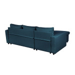 Paris Prix Canapé D'Angle Réversible Convertible "Geye" 227cm Bleu Pétrole