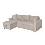 Paris Prix Canapé D'Angle Réversible Convertible "Geye" 227cm Beige
