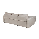 Paris Prix Canapé D'Angle Réversible Convertible "Geye" 227cm Beige