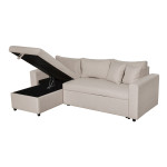 Paris Prix Canapé D'Angle Réversible Convertible "Geye" 227cm Beige
