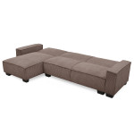 Paris Prix Canapé D'Angle Réversible Convertible "Hester" 293cm Taupe