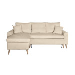 Paris Prix Canapé D'Angle Réversible Convertible "Koli" 227cm Beige