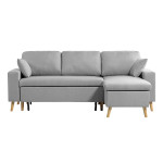 paris prix Canapé d'Angle Réversible Convertible "Koli" 227cm Gris