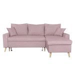 paris prix Canapé d'Angle Réversible Convertible "Koli" 227cm Vieux Rose
