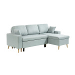 Paris Prix Canapé D'Angle Réversible Convertible "Koli" 229cm Bleu Clair