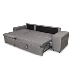 Paris Prix Canapé D'Angle Réversible Convertible Niche à Droite "Kraky" 241cm Gris
