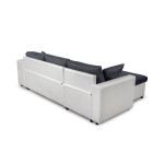 Paris Prix Canapé D'Angle Réversible Convertible Niche à Droite "Kraky" 241cm Gris & Blanc