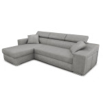 Paris Prix Canapé D'Angle Réversible Convertible Niche à Droite "Bobi" 264cm Gris