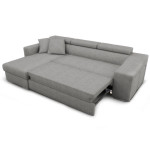 Paris Prix Canapé D'Angle Réversible Convertible Niche à Droite "Bobi" 264cm Gris