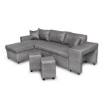 Paris Prix Canapé D'Angle Réversible Convertible Niche à Droite "Kraky III" 241cm Gris