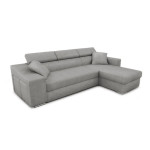 Paris Prix Canapé D'Angle Réversible Convertible Niche à Gauche "Bobi" 264cm Gris