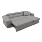 Paris Prix Canapé D'Angle Réversible Convertible Niche à Gauche "Bobi" 264cm Gris