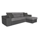 Paris Prix Canapé D'Angle Réversible Convertible Niche à Gauche "Bobi" 264cm Gris