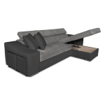 Paris Prix Canapé D'Angle Réversible Convertible Niche à Gauche "Bobi" 264cm Gris