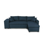 Paris Prix Canapé D'Angle Réversible Convertible Niche à Gauche "Kraky IV" 241cm Bleu Pétrole