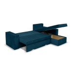 Paris Prix Canapé D'Angle Réversible "Vidio" 250cm Bleu Canard
