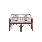 Paris Prix Canapé De Jardin 2 Places En Rotin "Nella" 129cm Noyer