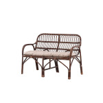 Paris Prix Canapé De Jardin 2 Places En Rotin "Nella" 129cm Noyer