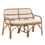 paris prix Canapé de Jardin 2 Places en Rotin "Nella" 130cm Naturel