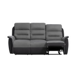 Paris Prix Canapé De Relaxation 3 Places "Kato" 191cm Gris & Noir