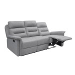 Paris Prix Canapé De Relaxation 3 Places Tissu "Kato" 191cm Gris