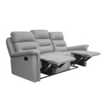Paris Prix Canapé De Relaxation 3 Places Tissu "Kato" 191cm Gris