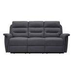 Paris Prix Canapé De Relaxation 3 Places Tissu "Kato" 191cm Gris Foncé