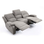 Paris Prix Canapé De Relaxation Électrique Microfibre "Ota" 193cm Gris