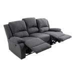 Paris Prix Canapé De Relaxation Électrique "Ota" 193cm Gris Foncé