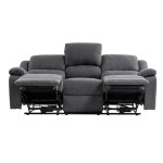 Paris Prix Canapé De Relaxation Électrique "Ota" 193cm Gris Foncé