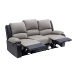 Paris Prix Canapé De Relaxation Électrique "Ota" 193cm Gris & Noir