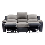 Paris Prix Canapé De Relaxation Électrique "Ota" 193cm Gris & Noir