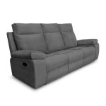 paris prix Canapé de Relaxation Électrique "Tedesco" 235cm Gris