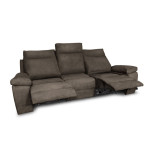 Paris Prix Canapé De Relaxation Électrique "Tedesco" 235cm Taupe