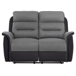 Paris Prix Canapé De Relaxation "Kato" 140cm Gris & Noir
